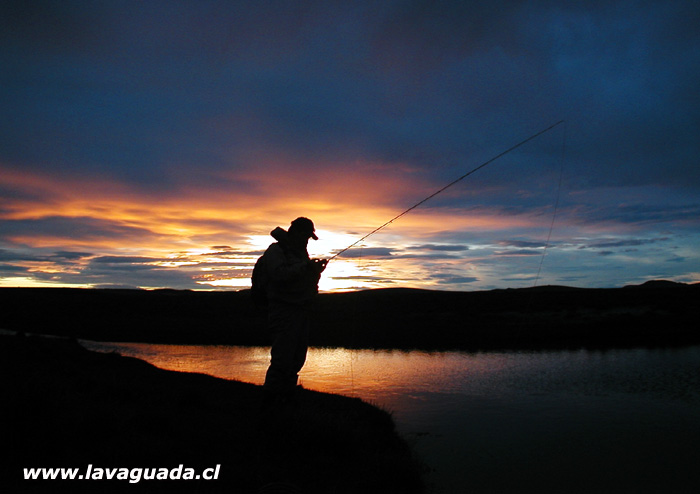 Pescando en el crepsculo