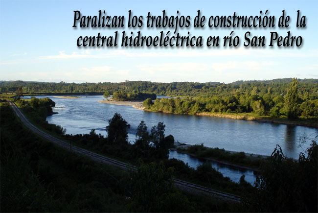 Paralizan los trabajos de construcción de la central hidroeléctrica en río San Pedro