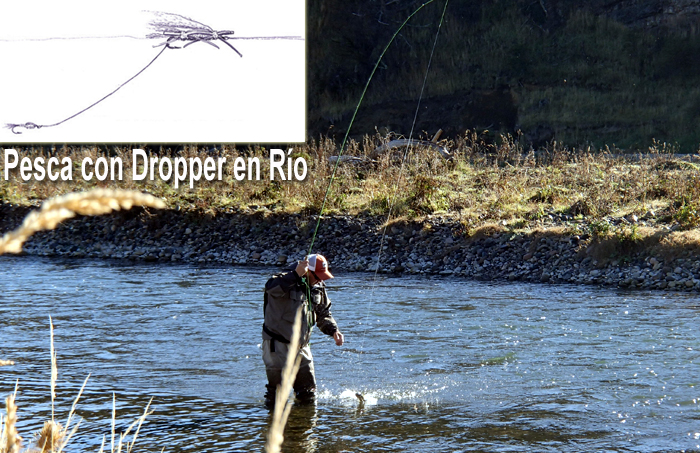 Pescando con Dropper en río