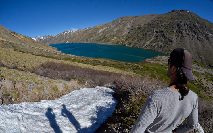 Laguna El Dial, en la codillera central de Chile