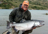Salmones del río Serrano en Torres del Paine