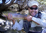 Pescando el río Bío Bío en Lonquimay.