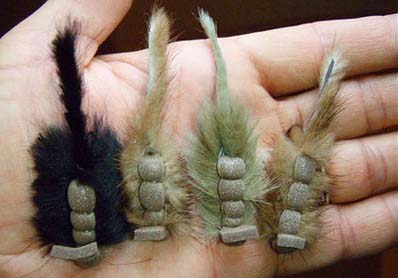Ratones y sus imitaciones para la pesca con mosca en aguas de la Patagonia